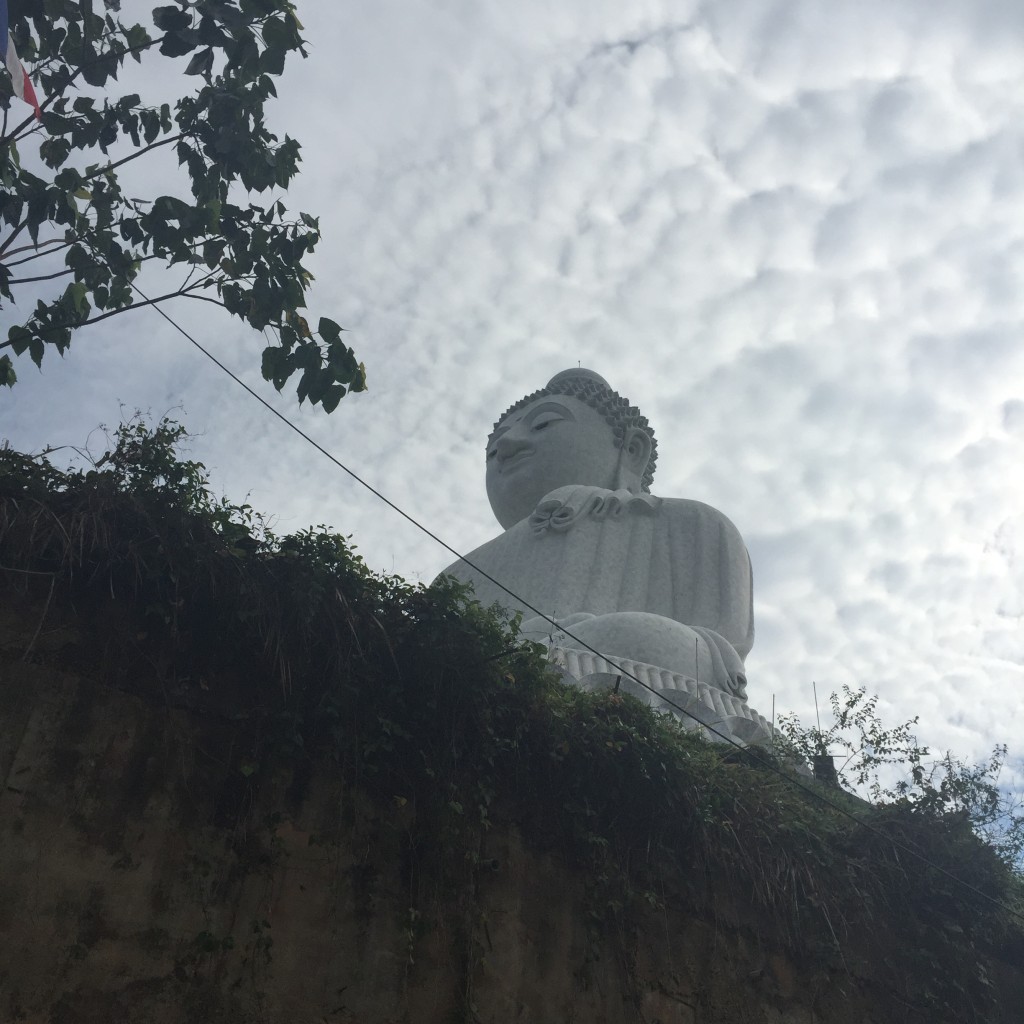 As we drove up, this is the Buddha we saw from below.