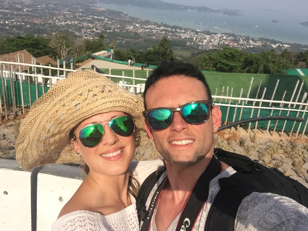 Standing selfie at the bottom of Big Buddha