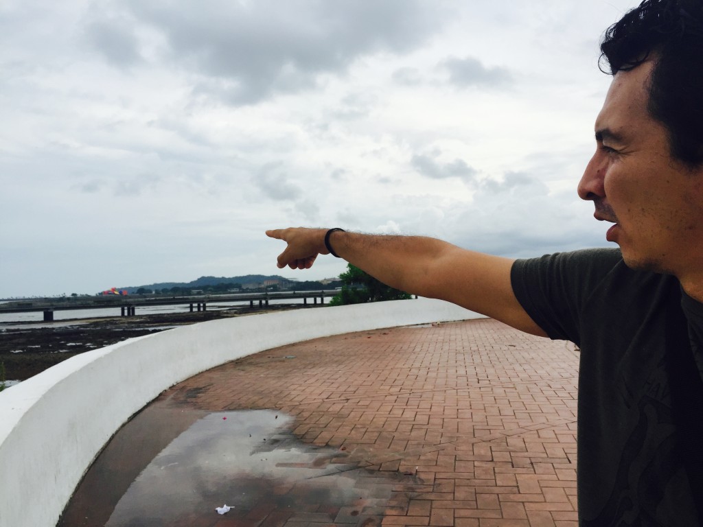 The Huertas Esteban Walkway. Talking about pirate days of planned attacks on Panama. The rock bed and reef ahead provided great protection from water advances, while the peninsula location allowed for more time and ability to see impeding land encounters.