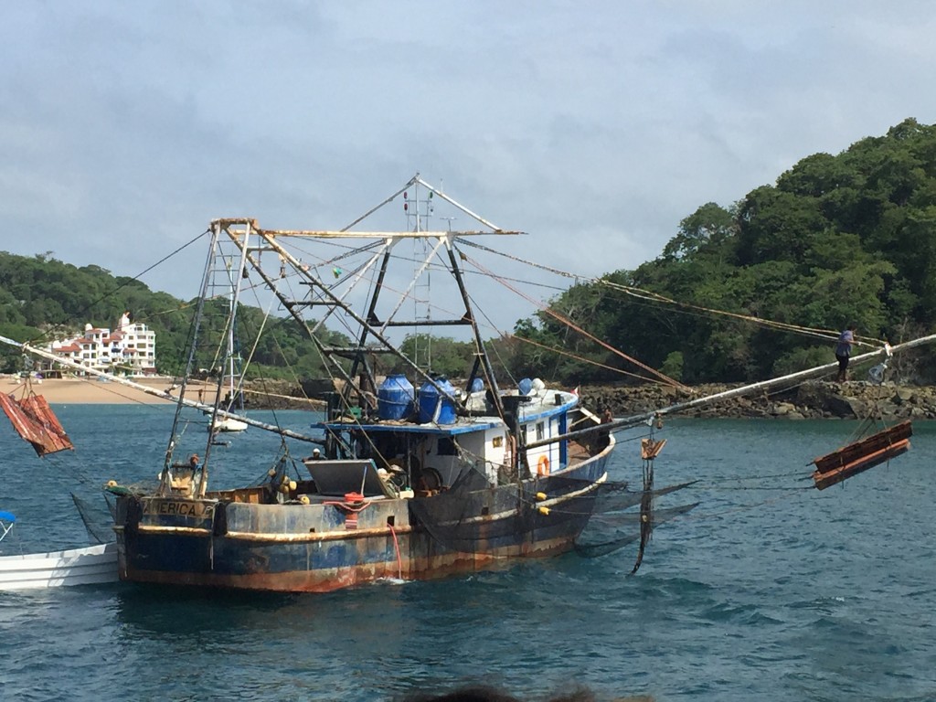 A fisherman's boat in the marina upon arrival at Taboga. Fishing is the way of life here. 