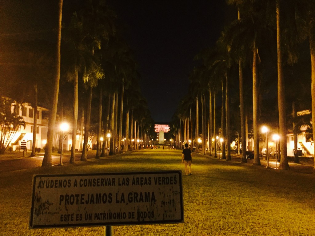 The garden, now used by joggers and others looking for space to workout and train.