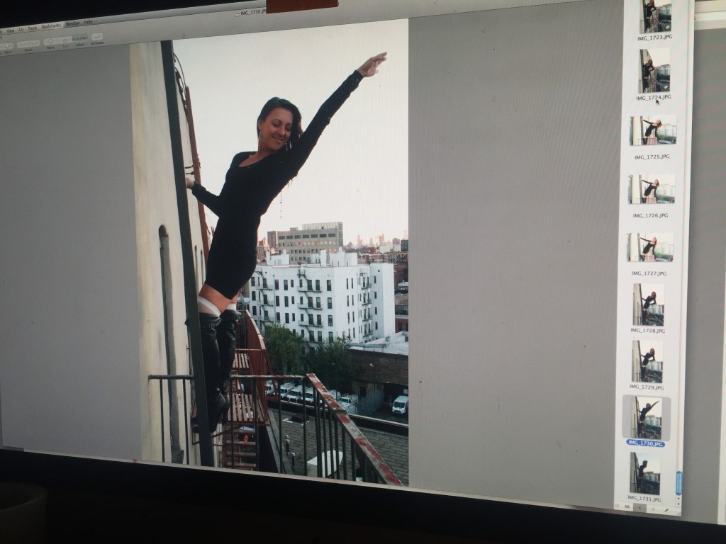 Fire escape fun photoshoot in Harlem...