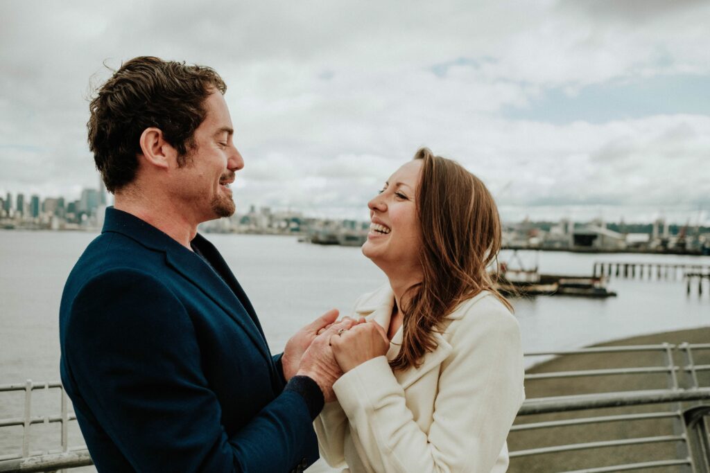 Engagement shoot prior to Pandemic, Seattle Washington. Photography by RAW by Jane